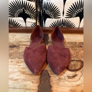 Vince Burgundy Suede Flats
